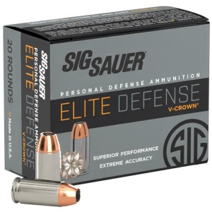 Sig Sauer Elite Defense ammunition box.