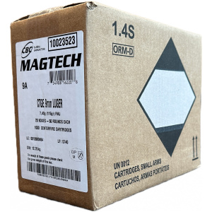 Magtech 9mm Luger ammunition box