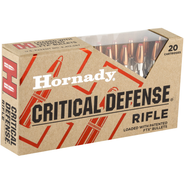 Hornady Critical Defense rifle ammo box, 20 cartridges