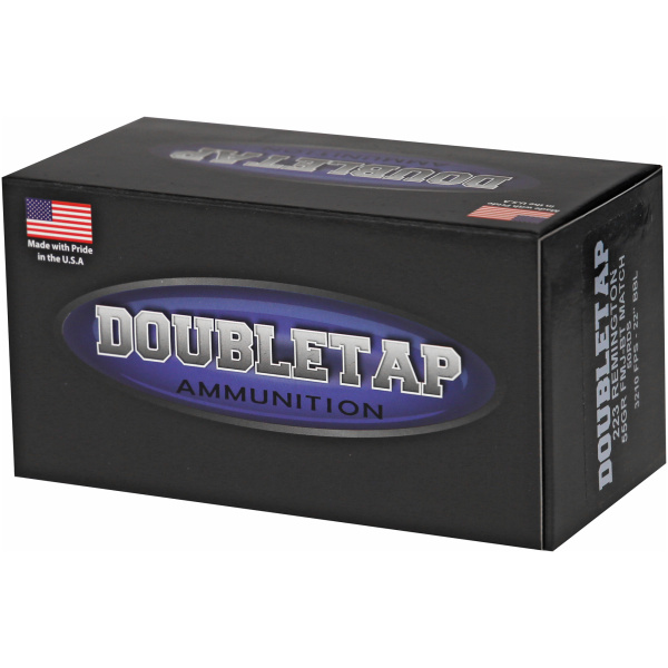 DoubleTap ammunition box with American flag.