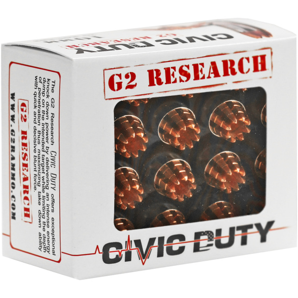 G2 Research Civic Duty bullet packaging