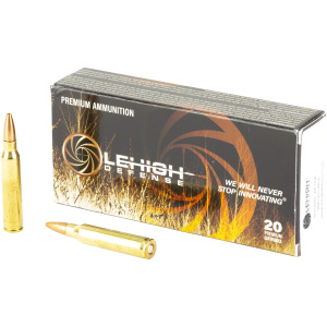Lehigh Defense premium ammunition box and bullets.