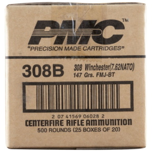 PMC 308 Winchester rifle ammunition box