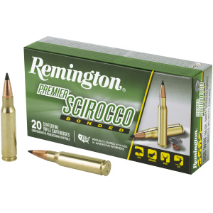Remington Premier Scirocco rifle cartridges package