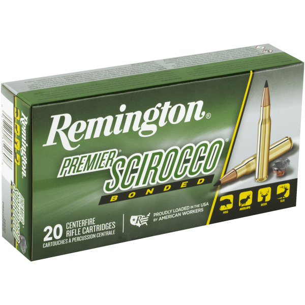 Remington Premier Scirocco rifle cartridges box