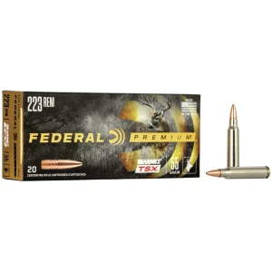 Federal Premium .223 ammo box and bullets