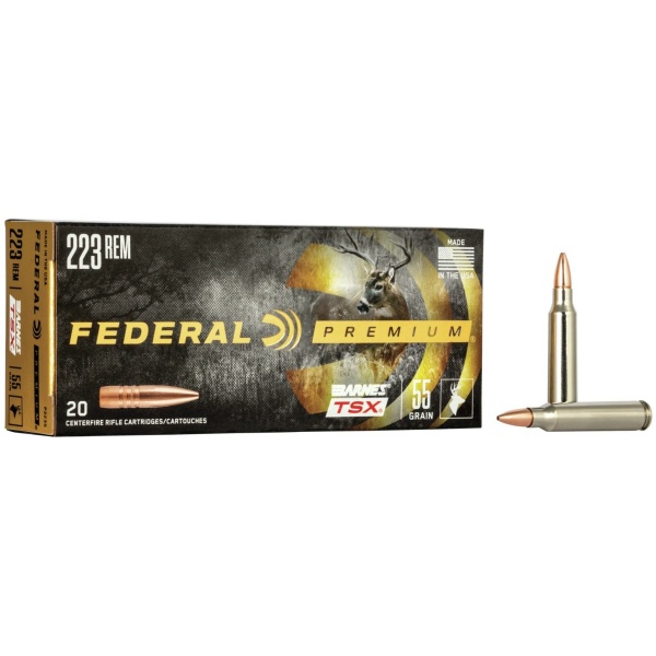 Federal Premium .223 ammo box and bullets