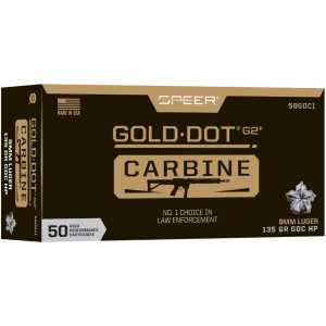 Speer Gold Dot G2 9mm Luger ammunition box