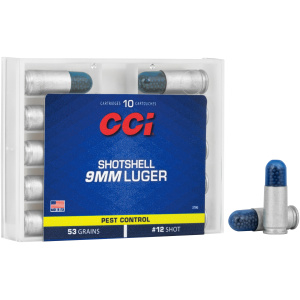 CCI 9mm Luger shotshells for pest control.