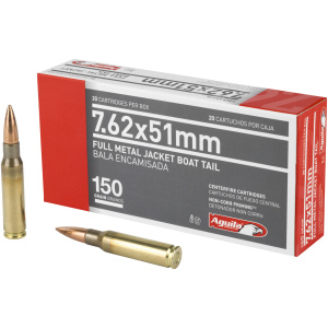 7.62x51mm ammunition box and cartridges.