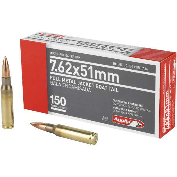 7.62x51mm ammunition box and cartridges.