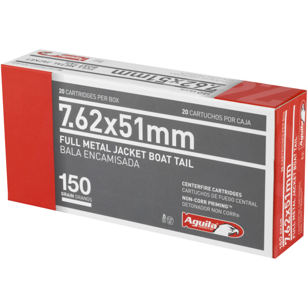 Aguila 7.62x51mm ammunition box, 150 grain