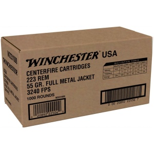 Box of Winchester ammunition cartridges.