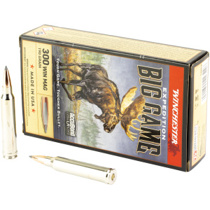 Winchester Expedition Big Game ammo box and bullets.