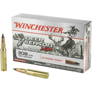 Winchester Deer Season XP ammunition box and cartridges