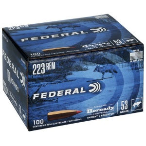 Federal .223 Remington ammunition box, 100 rounds.