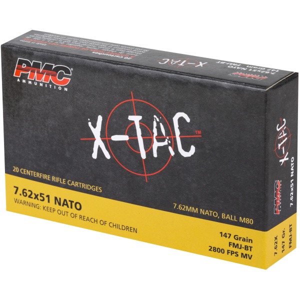 PMC X-Tac rifle cartridges box, 7.62x51 NATO.