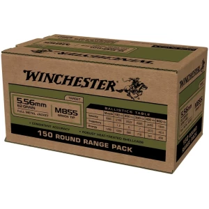 Winchester 5.56mm ammunition box, 150 rounds.