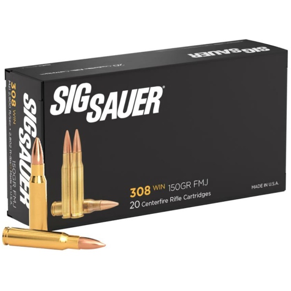.308 Winchester ammunition box and cartridges
