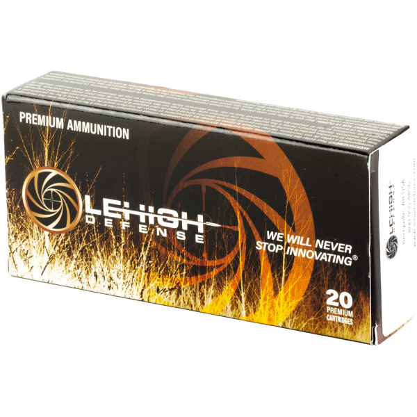Lehigh Defense premium ammunition box, 20 cartridges