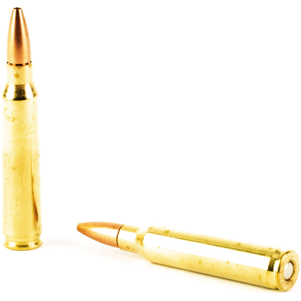 Two bullets on white background
