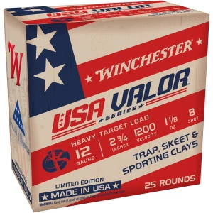 Winchester USA Valor Series ammunition box, 12 gauge.