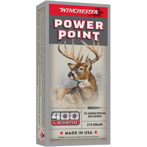Winchester Power Point hunting ammunition packaging.