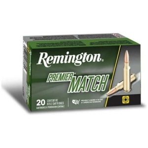 Remington Premier Match rifle cartridges box.