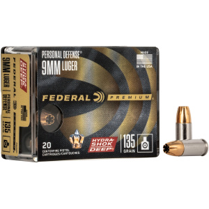 Federal 9mm Luger ammo box and bullets