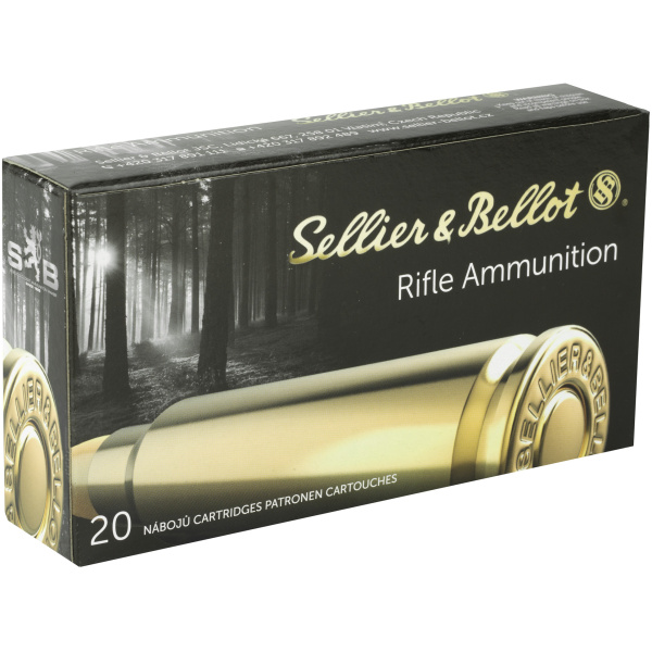 Sellier & Bellot rifle ammunition box, 20 cartridges