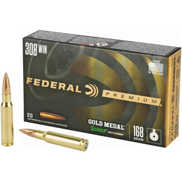 Federal Premium .308 Win rifle cartridges box
