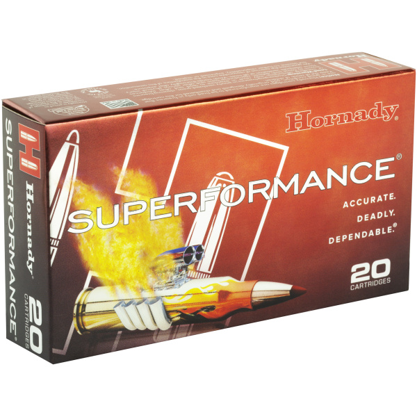 Hornady Superformance ammunition box, 20 cartridges.
