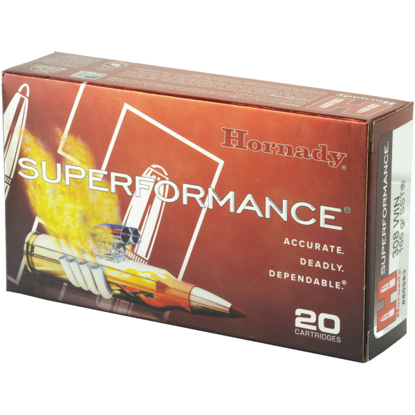 Hornady Superformance ammunition box, 20 cartridges.