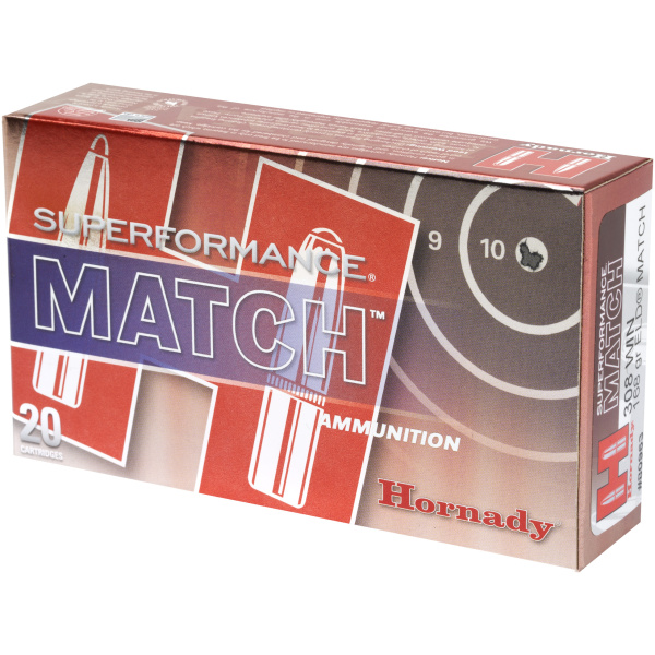 Hornady Superformance Match ammunition box, 308 Winchester