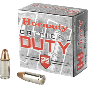 Hornady Critical Duty ammo box with bullets