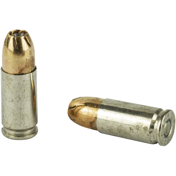 Two bullets on white background