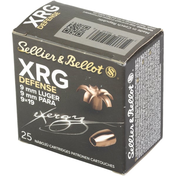 Sellier & Bellot XRG Defense 9mm ammunition box