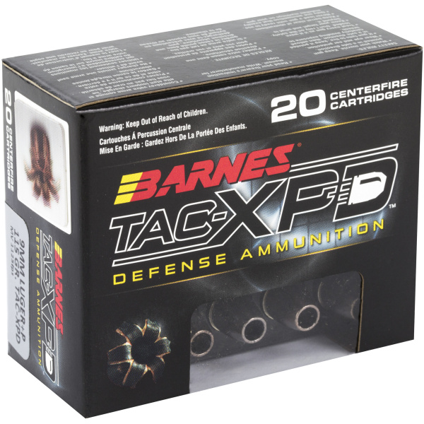 Barnes TAC-XPD defense ammunition box.
