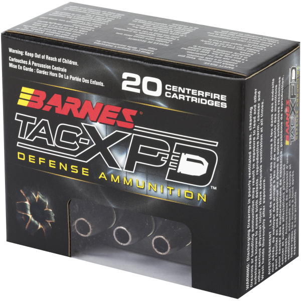 Barnes TAC-XPD defense ammunition box, 20 cartridges.