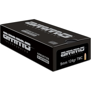 9mm ammunition box, 50 cartridges, black package