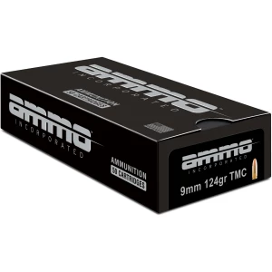 9mm ammunition box, 50 cartridges, black package