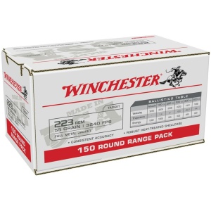 Winchester ammunition box, 150-round range pack.