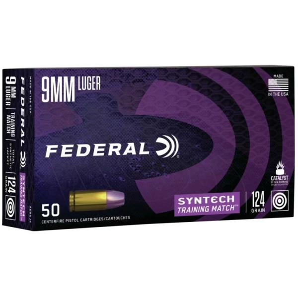 Federal 9mm Luger 124 grain ammunition box