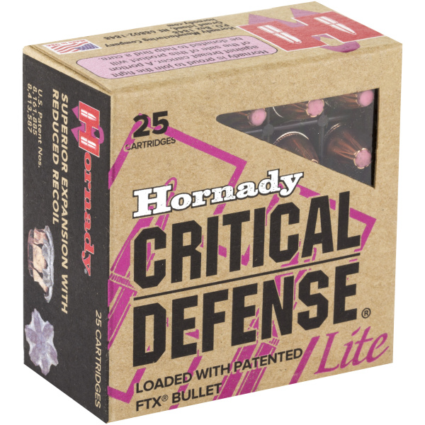Hornady Critical Defense Lite ammunition box