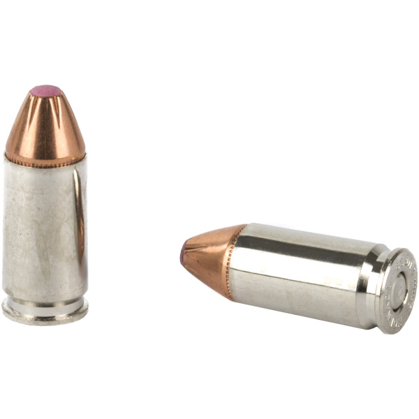 Two bullets, one upright, one lying down.