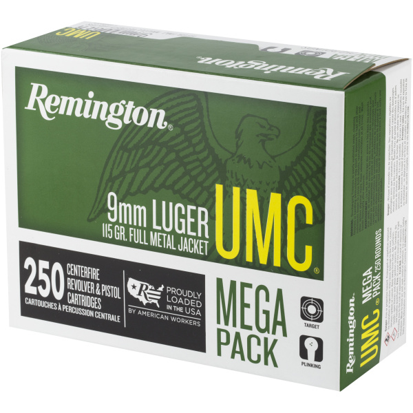 Remington 9mm Luger ammunition mega pack.