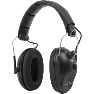 Black over-ear headphones with adjustable headband