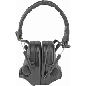 Black noise-canceling headphones front view.