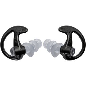 Black and white noise-canceling earplugs