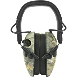 Camouflage noise-cancelling headphones front view